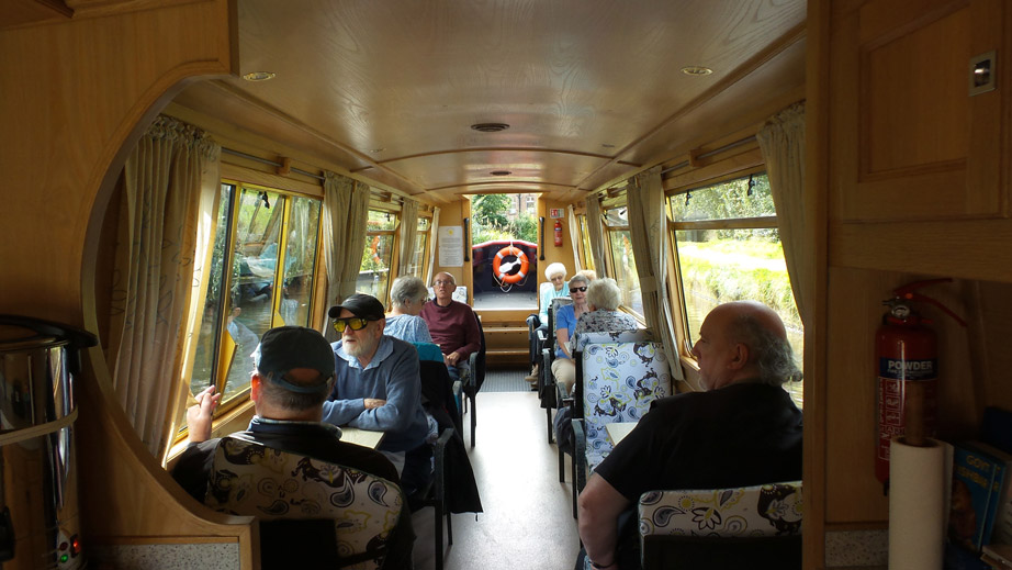 East Cheshire Eye Society members on a barge trip