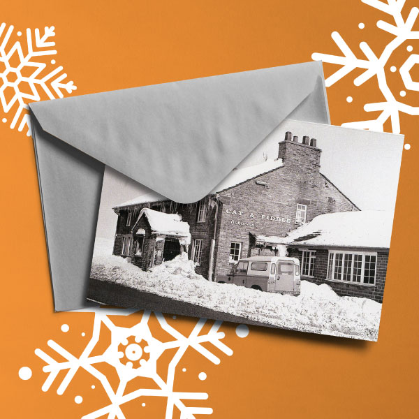 Mockup-3-WEB Christmas card with image of the Cat & Fiddle pub in Buxton